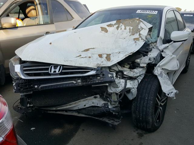 1HGCR2F52FA226689 - 2015 HONDA ACCORD SPO WHITE photo 2