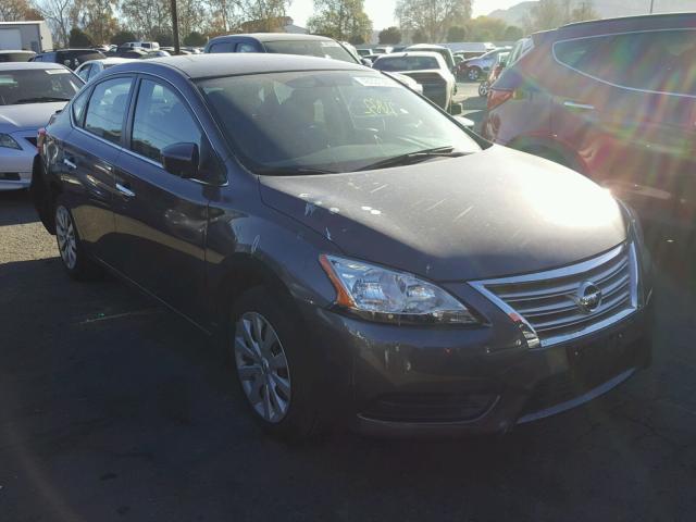 3N1AB7AP0EY311866 - 2014 NISSAN SENTRA S GRAY photo 1