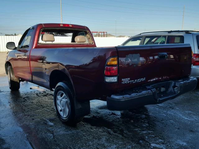 5TBJN32164S442158 - 2004 TOYOTA TUNDRA BURGUNDY photo 3