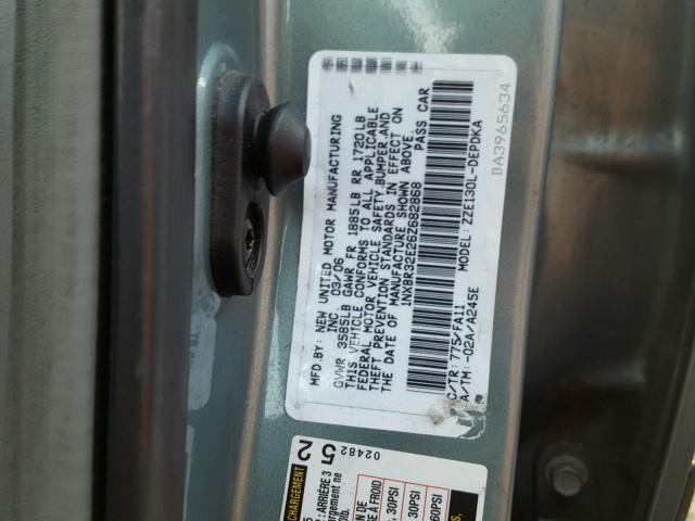 1NXBR32E26Z682868 - 2006 TOYOTA COROLLA CE BLUE photo 10