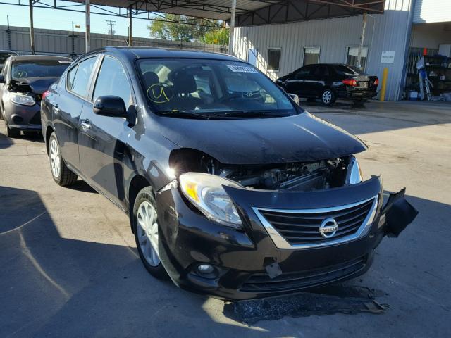 3N1CN7AP8CL907415 - 2012 NISSAN VERSA S BLACK photo 1