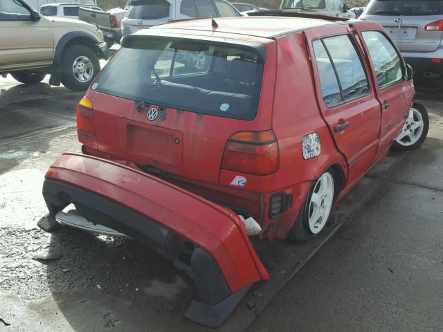 3VWKA81H1VM031431 - 1997 VOLKSWAGEN GOLF K2 RED photo 4