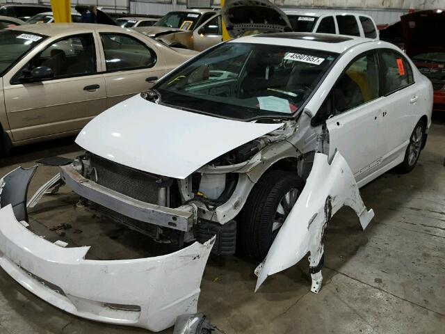 2HGFA16829H320490 - 2009 HONDA CIVIC EX WHITE photo 2