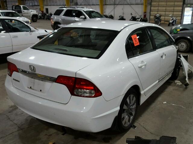 2HGFA16829H320490 - 2009 HONDA CIVIC EX WHITE photo 4