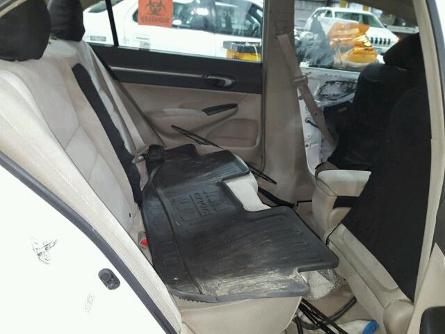 2HGFA16829H320490 - 2009 HONDA CIVIC EX თეთრი ფოტო 6