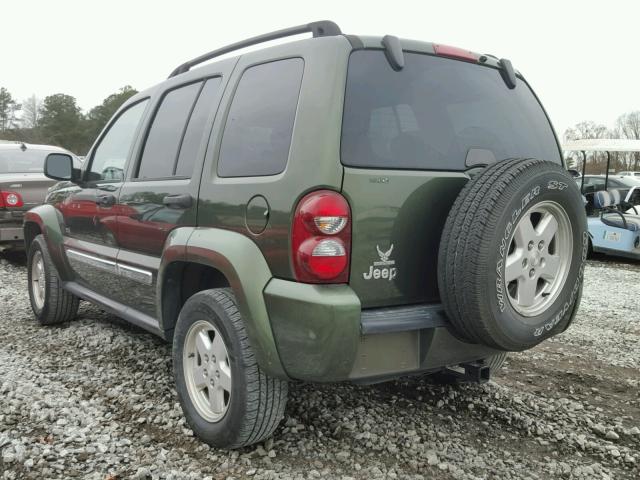 1J4GK48K76W215431 - 2006 JEEP LIBERTY SP GREEN photo 3