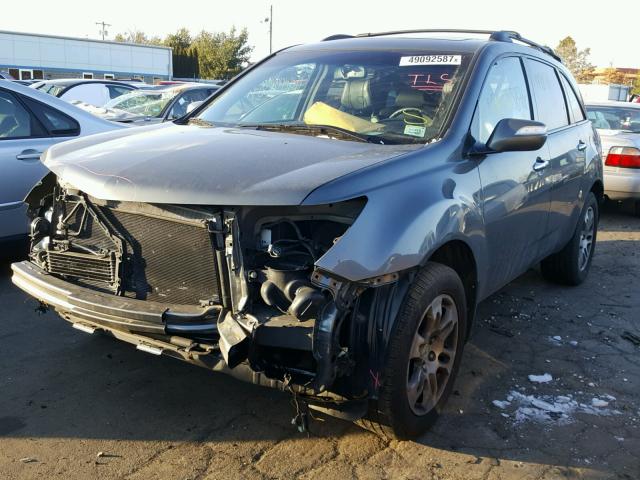 2HNYD28298H516013 - 2008 ACURA MDX GRAY photo 2