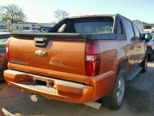 3GNEC12087G106063 - 2007 CHEVROLET AVALANCHE ORANGE photo 4