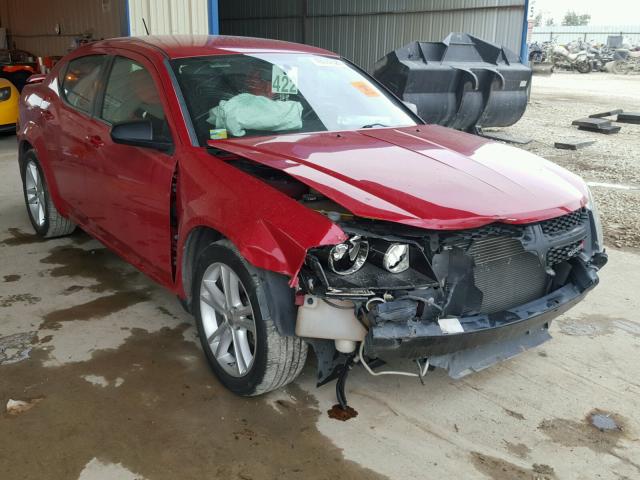 1C3CDZAG8DN770221 - 2013 DODGE AVENGER SE RED photo 1