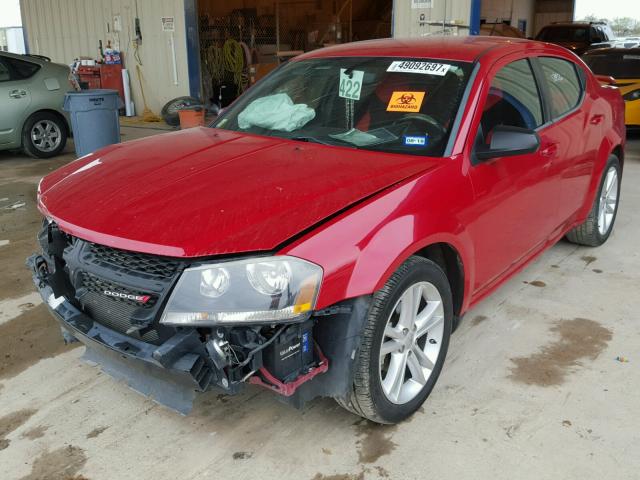 1C3CDZAG8DN770221 - 2013 DODGE AVENGER SE RED photo 2