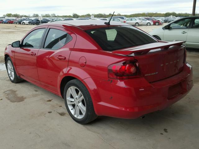 1C3CDZAG8DN770221 - 2013 DODGE AVENGER SE RED photo 3