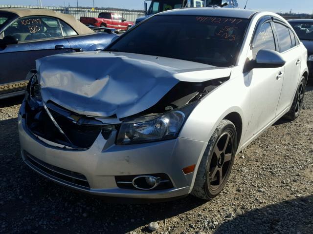 1G1PF5S97B7201371 - 2011 CHEVROLET CRUZE LT SILVER photo 2