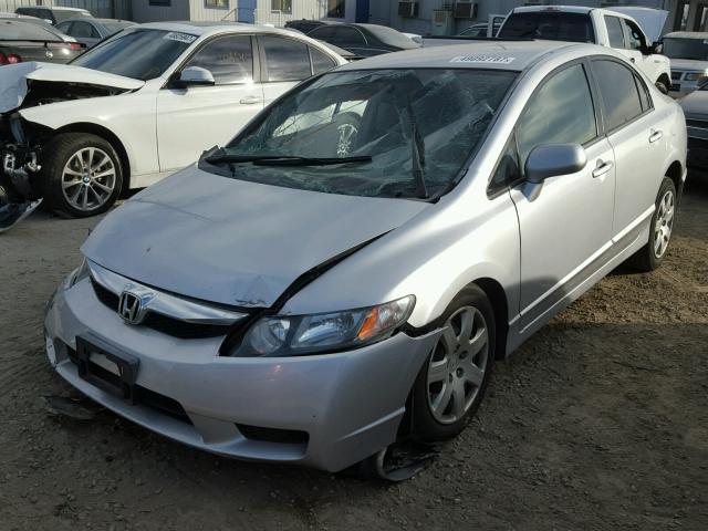 2HGFA16539H341659 - 2009 HONDA CIVIC LX SILVER photo 2