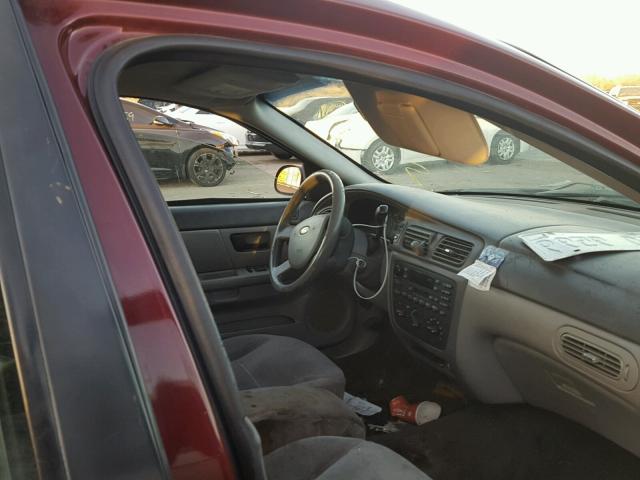 1FAFP53U07A143459 - 2007 FORD TAURUS SE BURGUNDY photo 5