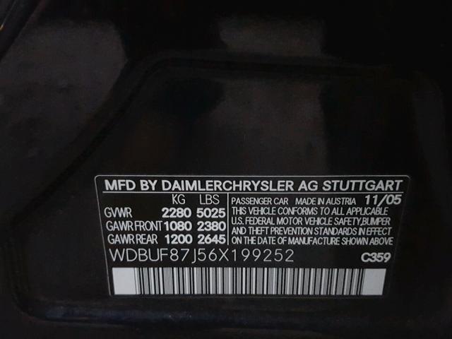 WDBUF87J56X199252 - 2006 MERCEDES-BENZ E 350 4MAT BLUE photo 10