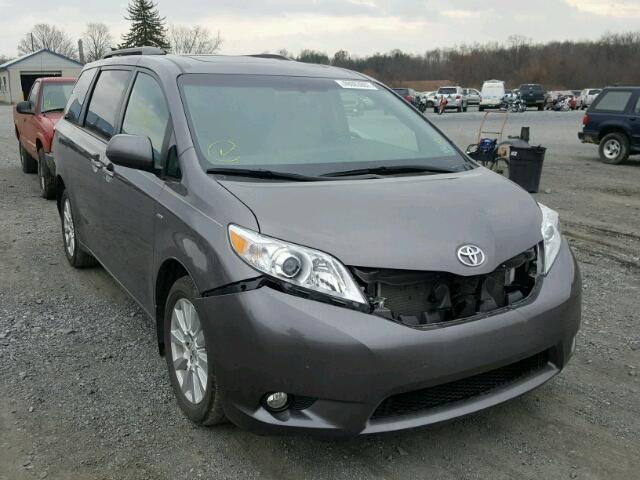 5TDDZ3DC4HS149162 - 2017 TOYOTA SIENNA XLE CHARCOAL photo 1