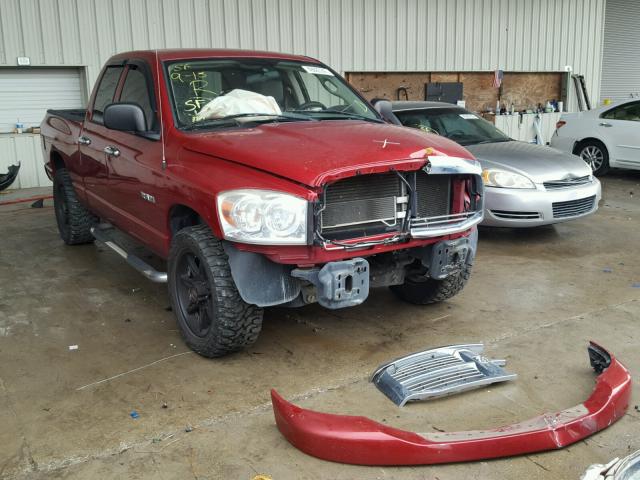 1D7HA18N28S568410 - 2008 DODGE RAM 1500 S BURGUNDY photo 1