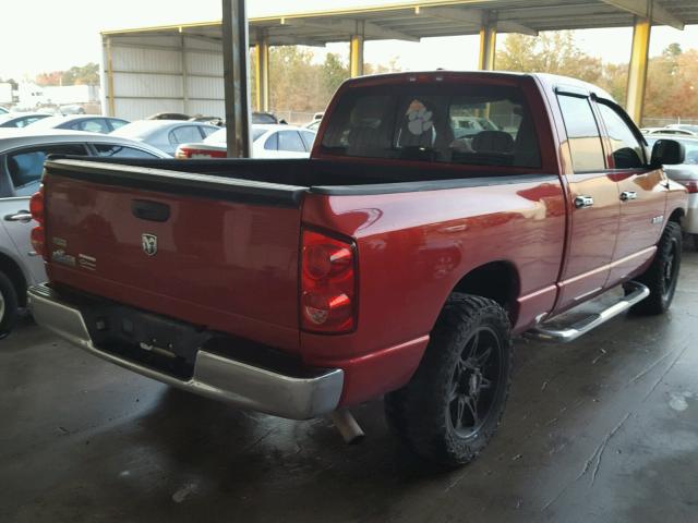 1D7HA18N28S568410 - 2008 DODGE RAM 1500 S BURGUNDY photo 4