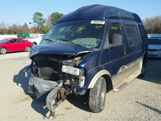 1GBFG15R1Y1213603 - 2000 CHEVROLET EXPRESS G1 BLUE photo 2