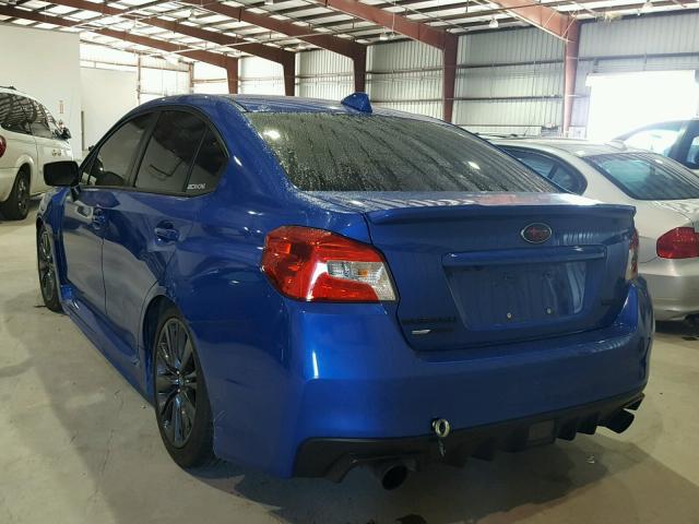 JF1VA1B67H9816436 - 2017 SUBARU WRX BLUE photo 3