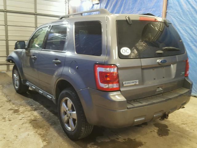 1FMCU9DG6CKB51412 - 2012 FORD ESCAPE XLT GRAY photo 3