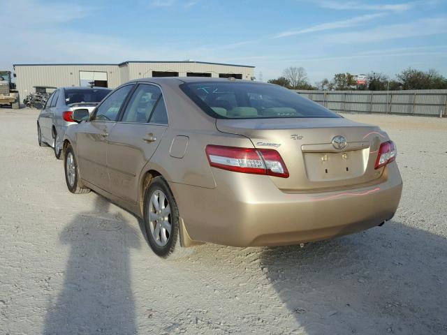 4T1BF3EK9BU589222 - 2011 TOYOTA CAMRY BASE GOLD photo 3