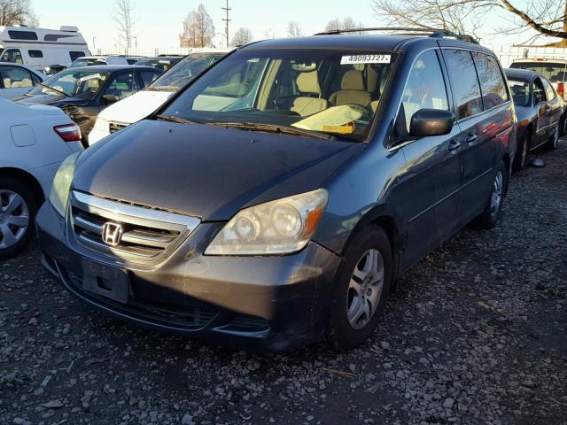 5FNRL384X6B450272 - 2006 HONDA ODYSSEY EX BLUE photo 2