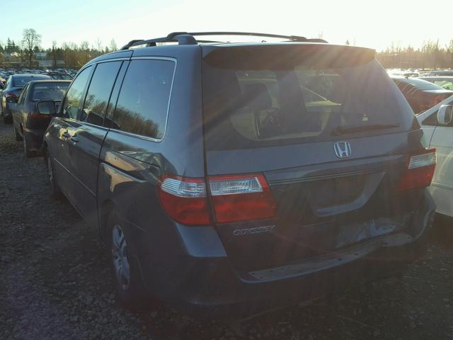 5FNRL384X6B450272 - 2006 HONDA ODYSSEY EX BLUE photo 3