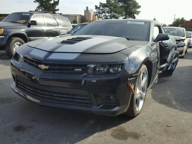 2G1FG1EW6F9147164 - 2015 CHEVROLET CAMARO SS BLACK photo 2