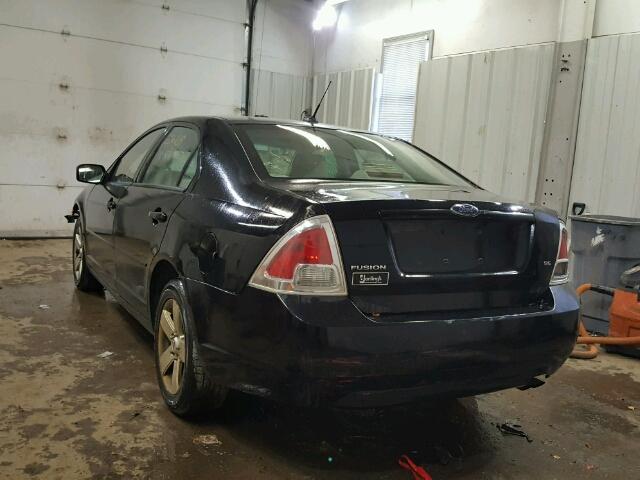 3FAHP07Z67R132196 - 2007 FORD FUSION SE BLACK photo 3