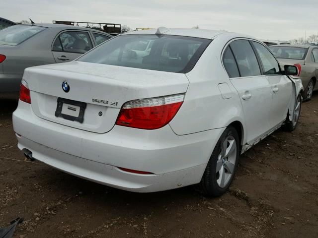 WBANV13508CZ60088 - 2008 BMW 528 XI WHITE photo 4