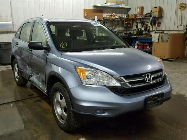 JHLRE4H35AC007284 - 2010 HONDA CR-V LX BLUE photo 1