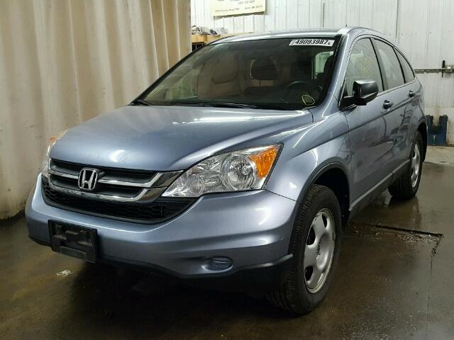 JHLRE4H35AC007284 - 2010 HONDA CR-V LX BLUE photo 2