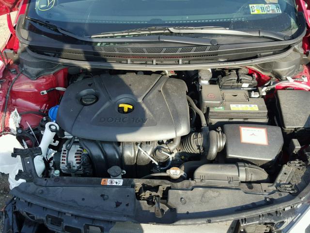 KNAFK4A69G5511232 - 2016 KIA FORTE LX RED photo 7