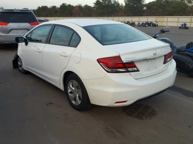 19XFB2F59DE256783 - 2013 HONDA CIVIC LX WHITE photo 3