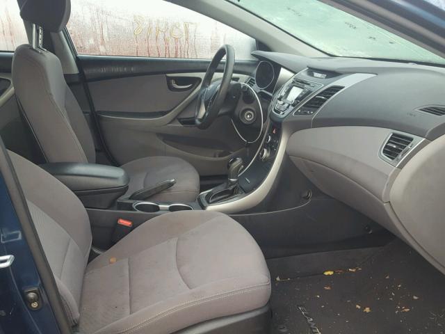 KMHDH4AE0GU601001 - 2016 HYUNDAI ELANTRA SE BLUE photo 5