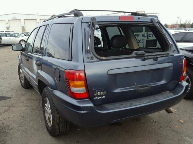 1J4GW48S64C204634 - 2004 JEEP GRAND CHER BLUE photo 3