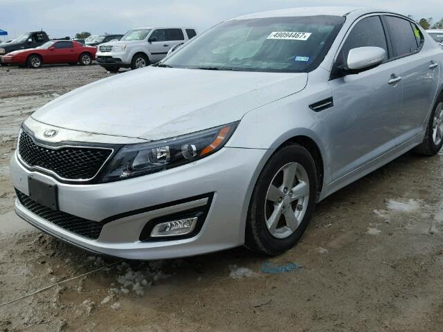 5XXGM4A74FG458377 - 2015 KIA OPTIMA LX SILVER photo 2