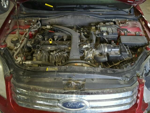 3FAHP07Z46R189138 - 2006 FORD FUSION SE RED photo 7