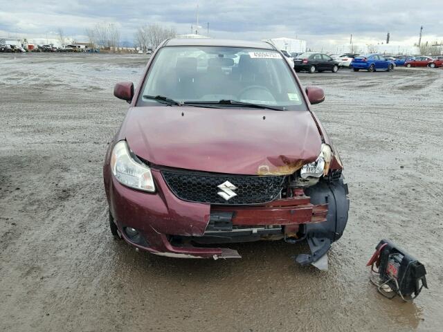 JS2YC415185107767 - 2008 SUZUKI SX4 CONVEN BURGUNDY photo 9