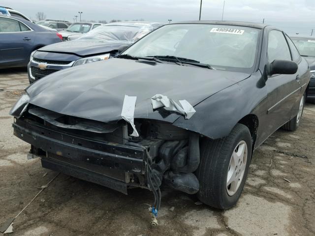 1G1JC12F737293306 - 2003 CHEVROLET CAVALIER BLACK photo 2