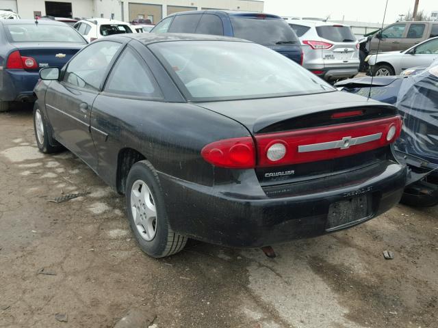 1G1JC12F737293306 - 2003 CHEVROLET CAVALIER BLACK photo 3