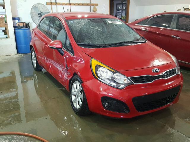 KNADN5A31C6039316 - 2012 KIA RIO EX RED photo 1