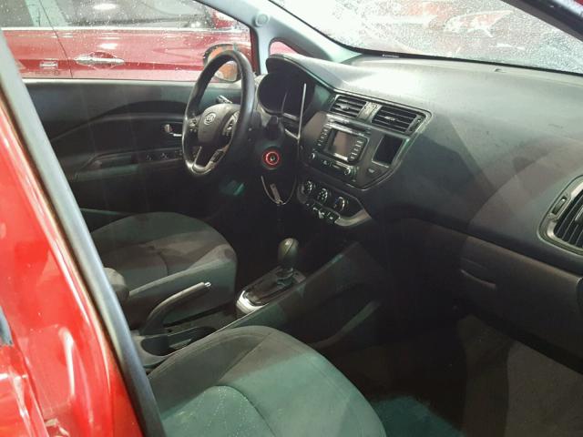 KNADN5A31C6039316 - 2012 KIA RIO EX RED photo 5