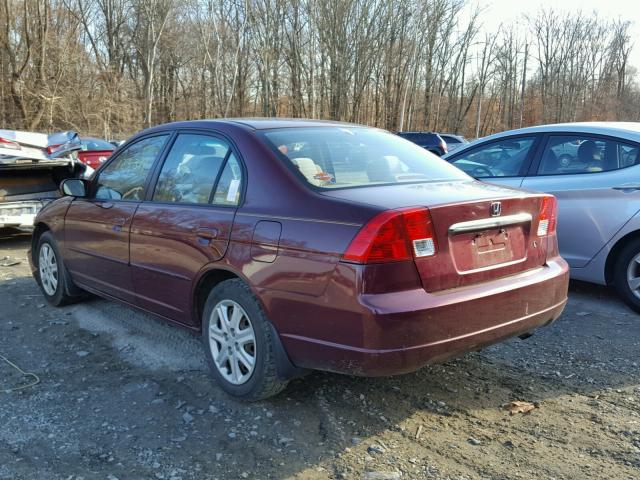 1HGES26733L013717 - 2003 HONDA CIVIC EX MAROON photo 3