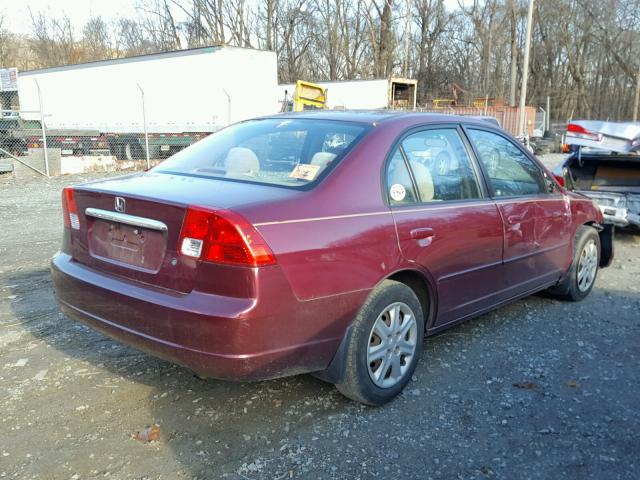 1HGES26733L013717 - 2003 HONDA CIVIC EX MAROON photo 4