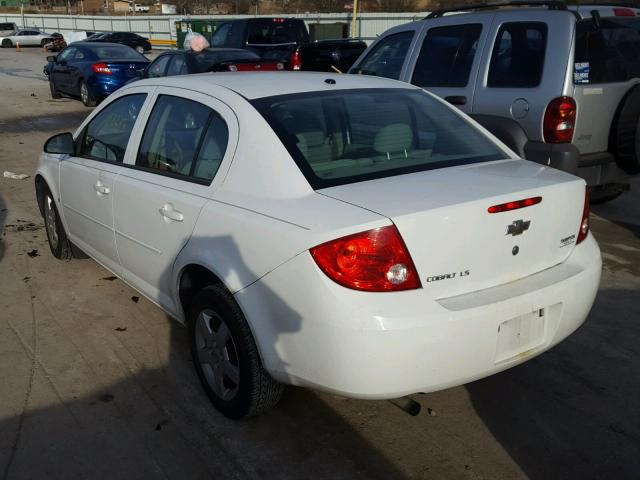 1G1AK58F387267326 - 2008 CHEVROLET COBALT LS WHITE photo 3