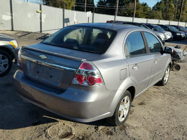 KL1TD5DE5AB126632 - 2010 CHEVROLET AVEO LS GRAY photo 4