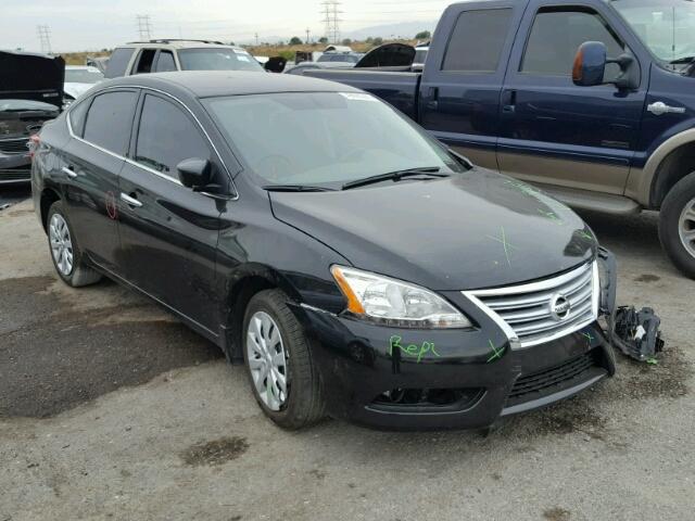 3N1AB7APXFY285682 - 2015 NISSAN SENTRA S BLACK photo 1