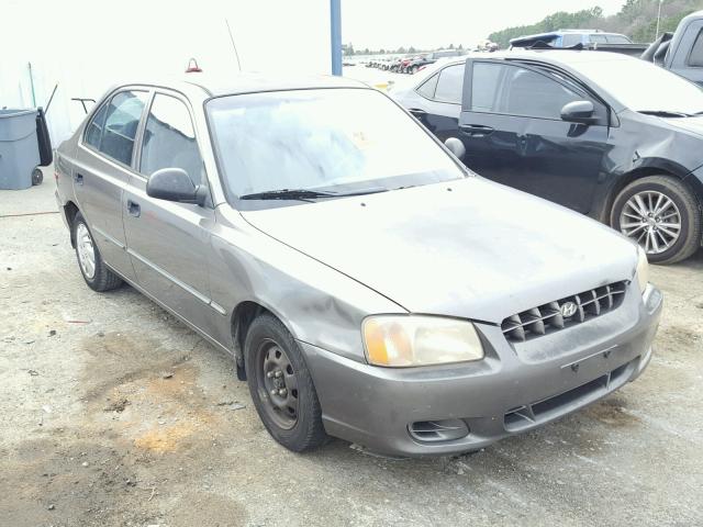 KMHCG45C52U338648 - 2002 HYUNDAI ACCENT GL GRAY photo 1